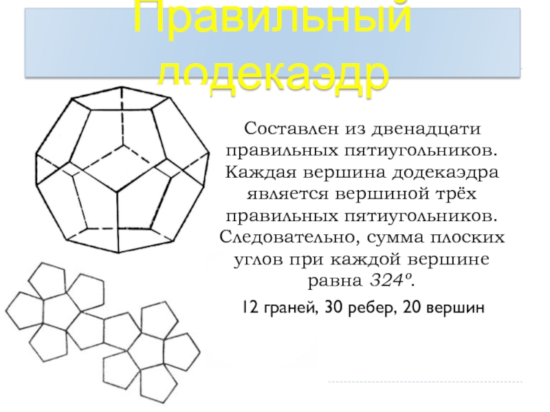 Презентация на тему додекаэдр 10 класс