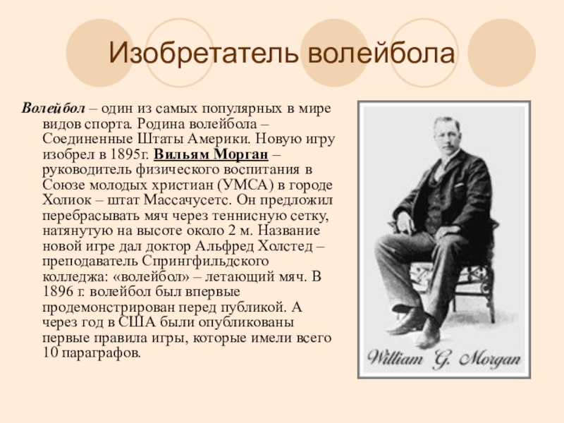 В каком году был изобретен волейбол. Изобретатель волейбола. Изобретатель игры в волейбол. Имя изобретателя волейбола. Волейбол история возникновения Альфред Холстед.