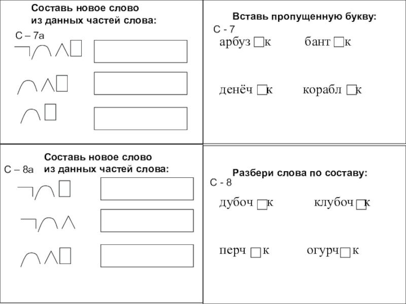 Презентация по русскому языку 2 класс состав слова закрепление