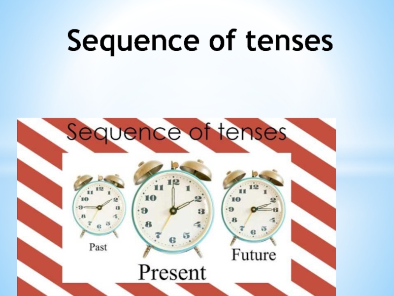 Презентация Презентация к уроку Английского языка: The Sequence of tenses