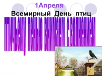 Презнтация по биологии Птичьему пению внимаем с волнением