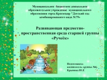Презентация Развивающая предметно-пространственная среда старшей группы