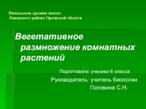 вегетативное размножение растений