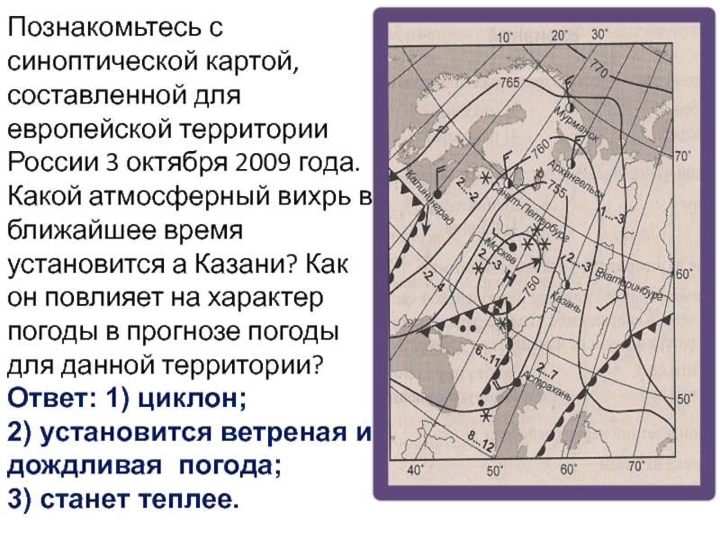 Синоптическая карта определение география 5 класс