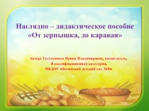 Наглядно – дидактическое пособиеОт зернышка, до каравая