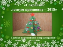 Презентация  Сохраним лесную красавицу-2018(мастер класс)