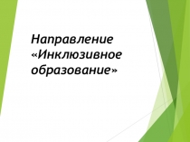Презентация Направление - Инклюзивное образование