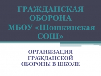 Презентация Организация ГО в школе