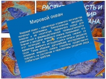 РАСТИТЕЛЬНОСТЬ И ЖИВОТНЫЙ МИР МИРОВОГО ОКЕАНА.