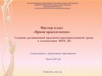 Организация развивающей предметно-пространственной среды в дошкольной организайии