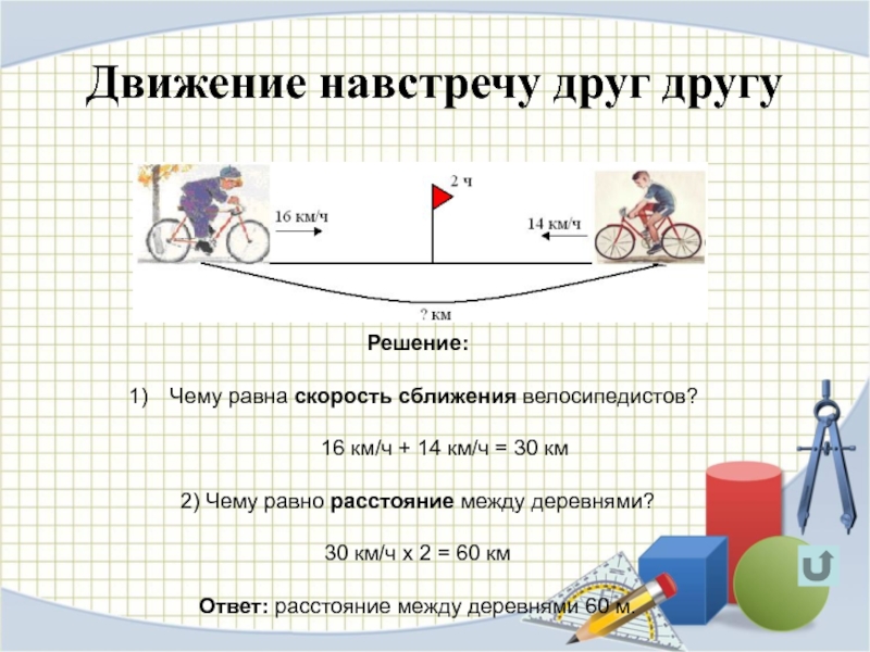 Презентация на решение задач на движение