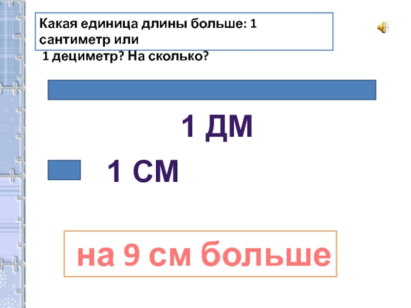 Что больше 1 дециметр или 1 сантиметр. Что больше дециметр или сантиметр. Миллиметр 2 класс. Какая единица меньше миллиметра.