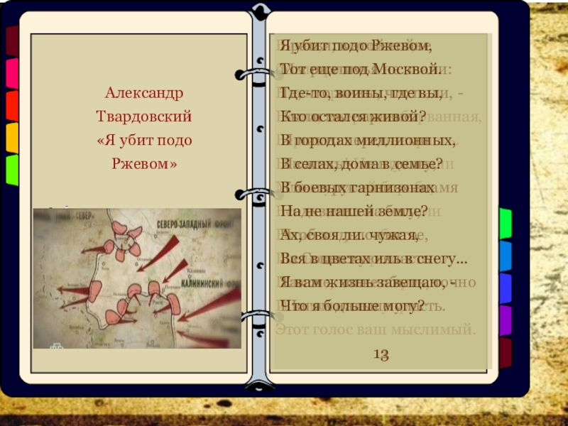 Твардовский стихи о войне презентация 9 класс