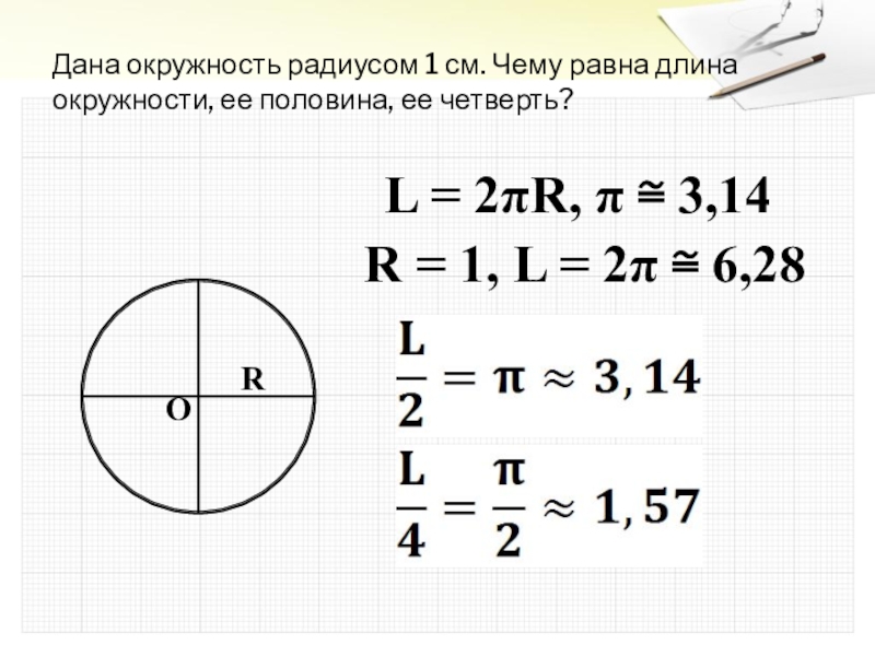 Длина окружности 12 см