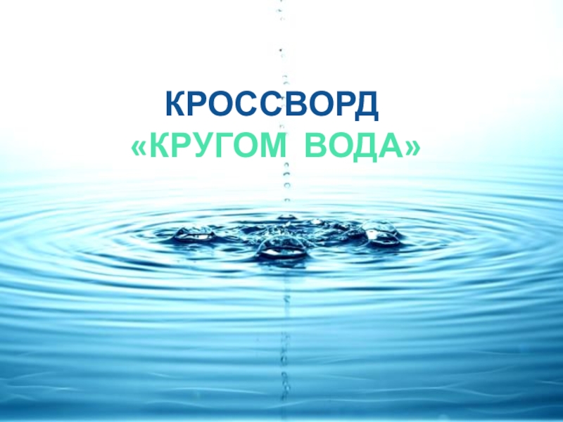 Вода кругом вода проект