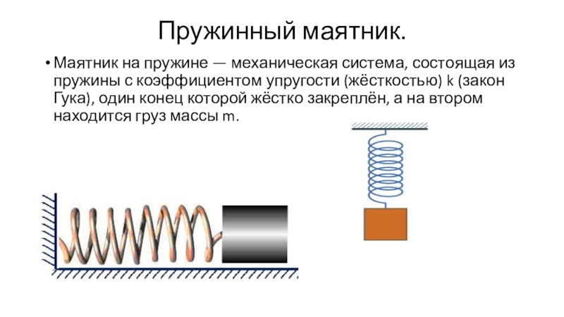 Пружинный маятник схема