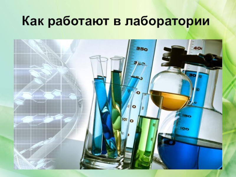 Презентация по биологии на тему Как работают в лаборатории (5 класс)