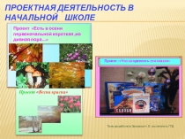 Презентация Проектная деятельность в начальной школе