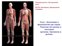 Презентация по биологии на тему Анатомия и физиология как науки (8 класс)