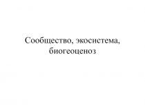 экосистема биоценоз биогеоценоз