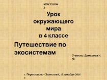 Урок окружающего мира в четвёртом классе по теме Степь (УМК Гармония)