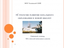 ПрезентацияСтратегия развития начального образования в новой школе