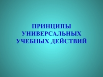 Презентация Принципы универсальных учебных действий