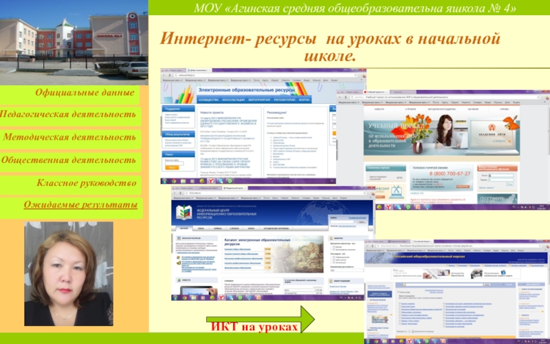 Моё портфолио Учитель, пред именем твоим... Интернет- ресурсы на уроках в начальной школе.ИКТ на уроках Интернет- ресурсы на уроках в начальной школе.ИКТ на уроках