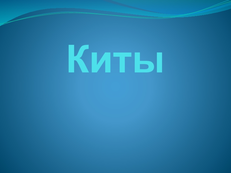 Презентация Презентация  Киты