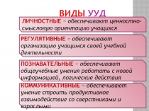 Связь УУД с содержанием учебных предметов.