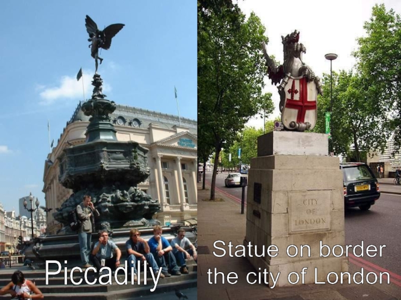 PiccadillyStatue on border the city of London