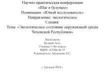 Экологическое состояние окружающей среды Чеченской Республики