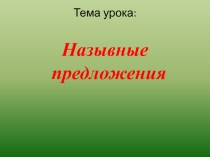 Презентация Назывные предложения в стихотворениях А.А. Фета
