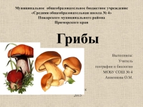 Презентация по биологии на тему Грибы (6 класс)