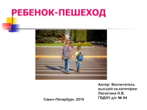 Презентация по ознакомлению с окружающим миром Ребёнок-пешеход