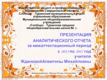 Презентация для защиты аналитического отчета