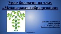 Презентация по биологии на тему Межвидовая гибридизация