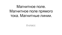 Презентация по физике на тему Магнитное поле