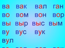 Презентация по чтению Чтение слогов с согласными буквами В, Г, К