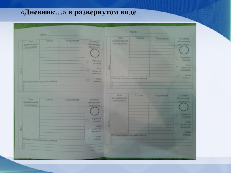 Персонализированный подход в художественной деятельности к развитию ребенка в условиях полилингвальной среды «Дневник…» в развернутом виде «Дневник…» в развернутом виде