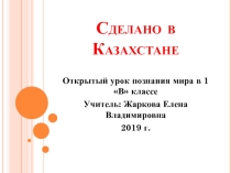 Презентация Сделано в Казахстане (1 класс)