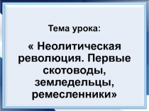 Презентация по истории России на тему Неолитическая революция