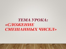 Презентация по математике 6 класс