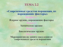 Презентация: Современные средства поражения, их поражающие факторы