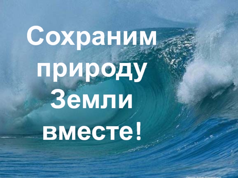 Презентация по окружающему миру Источники загрязнения и их последствия Сохранимприроду Земли вместе!Грозная Любовь Влодимировна Сохранимприроду Земли вместе!Грозная Любовь Влодимировна