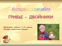 Презентация к уроку окружающего мира Грибы-двойники