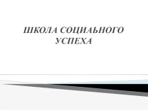 Педагогический проект: ШКОЛА СОЦИАЬНОГО УСПЕХА