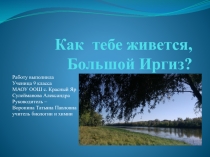 Презентация к проекту Как тебе живется, Большой Иргиз?
