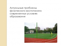 Актуальные проблемы физического воспитания в современных условиях образования.