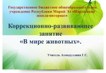 Коррекционно-развивающее занятие в 5-ом классе.